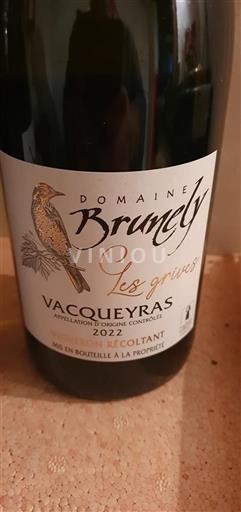 Rhônetal Vacqueyras Brunely Les Grives 2022