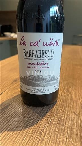 Piedmont Wines Barbaresco La Ca' Növa Montefico Vigna Bric Mentina 2018