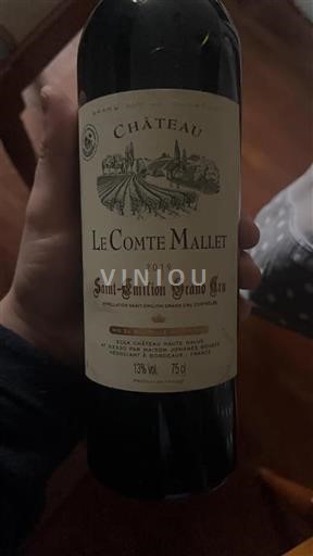 Bordeaux Saint-Émilion Grand Cru Grand Cru Château Le Comte Mallet 2019