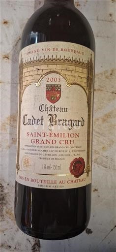Bordeaux Saint-Émilion Grand Cru Château Cadet Bragard 2003