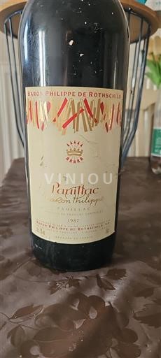 Bordeaux Pauillac Baron Philippe De Rothschild Pauillac 1987