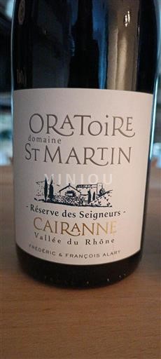 Rona dolina Cairanne Oratoire St Martin Réserve des Seigneurs Neleten.