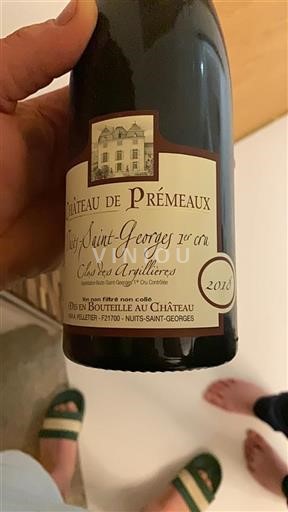 Bourgogne Ikke specificeret Premier Cru Château Prémaux Clos des Argilli%c3%a8res 2018