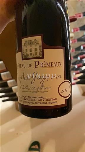 Bourgogne Premier Cru Château Premeaux Clos des Argilli%c3%a8res 2018