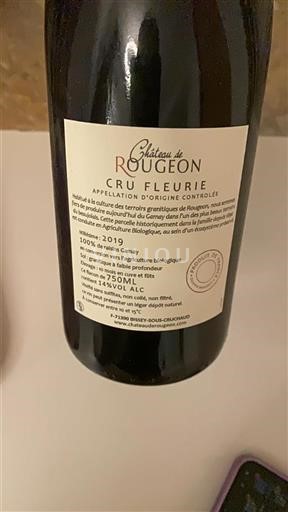 Beaujolais Fleurie Rougeon 2019