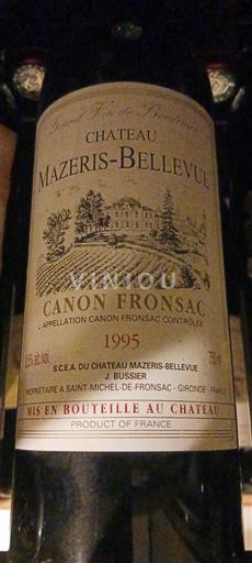 Bordeaux Canon-Fronsac Château Mazeris Bellevue 1995