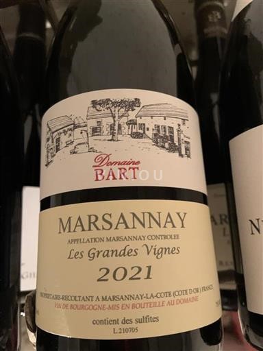 Burgundsko Marsannay Domaine Bart Les Grandes Vignes 2021