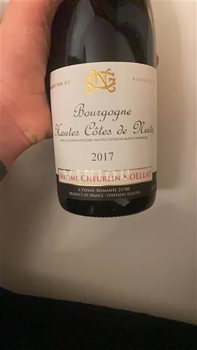 Bourgogne Hautes Côtes de nuits Maxime Cheurlin Noëllat 2017