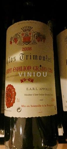 Bordeaux Saint-Émilion Grand Cru Grand Cru Clos Trimoulet 2008