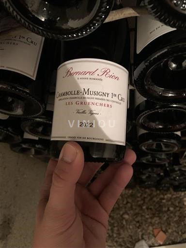 Vin Rouge sec Les Gruenchers Bernard Rion 2022 France Bourgogne Chambolle-Musigny Premier Cru
