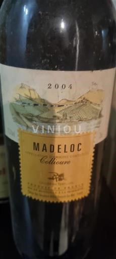 Roussillon Collioure Domaine Madeloc 2004