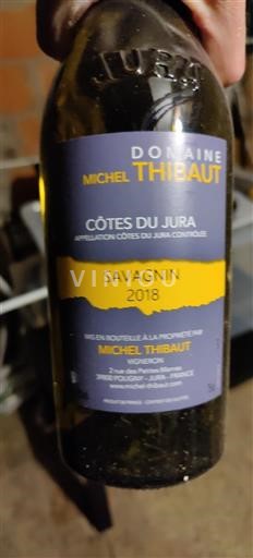Jura Côtes du Jura Domaine Michel Thibaut Savagnin 2018