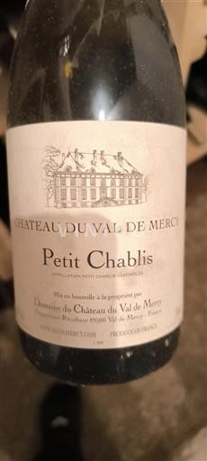Bourgogne Petit-chablis Château Val De Mercy 2016