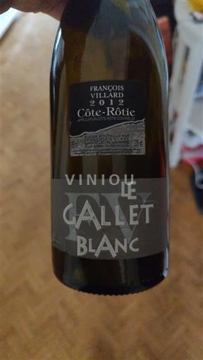 Údolí Rhôny Côte-rôtie François Villard Le Gallet Blanc 2012