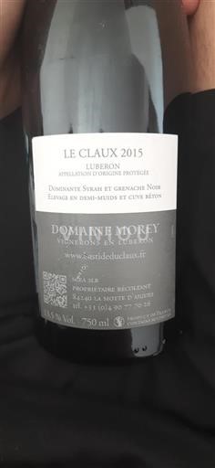 Rhônevallei Luberon Domaine Morey Le Claux 2015
