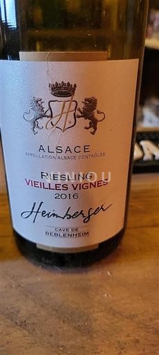 Alsace Heimberger Vieilles Vignes 2016