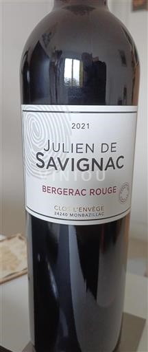 Vin Rouge sec Julien de Savignac 2021 France Sud-Ouest Bergerac