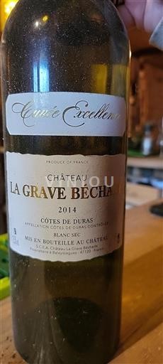 Sudoeste Côtes de Duras Château La Grave Béchade Excellence 2014
