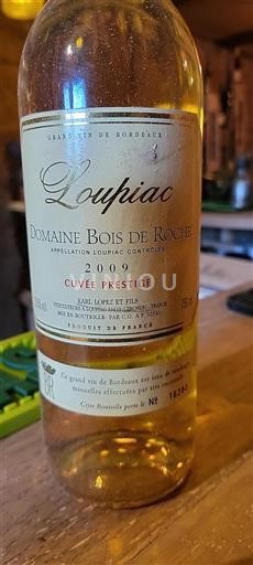 Vin Rouge sec Cuvée Prestige Domaine Bois de Roche 2009 France Bordeaux Loupiac