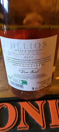 Roussillon Côtes-du-Roussillon Dombrial Hélios 2022