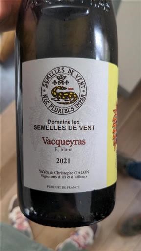 Údolí Rhôny Vacqueyras Domaine Les Semelles De Vent E, blanc 2021
