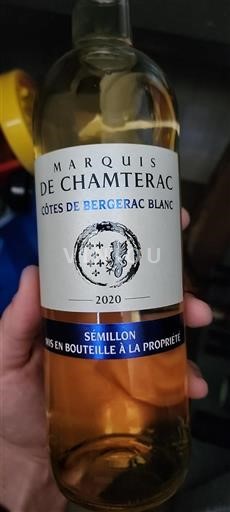 Lounais-Ranska Côtes-de-bergerac Marquis De Chamterac Sémillon 2020