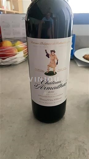 Bordeaux Pauillac Grand Cru Classé Château Armailhac 2015