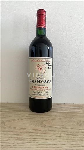 Bordeaux Saint-Estèphe Cru Bourgeois Château Ségur De Cabanac 1996