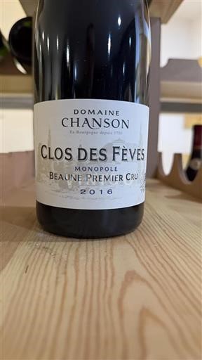 Bourgogne Ikke specificeret Premier Cru Chanson Clos des F%c3%a8ves Monopole 2016