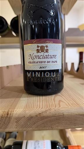 Vin Rouge sec Nonciature Domaine La Présidente 2017 France Vallée du Rhône Châteauneuf-du-pape