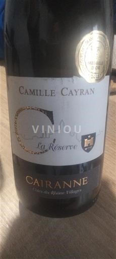 Valle del Rodano Non specificato Camille Cayran La Réserve 2015