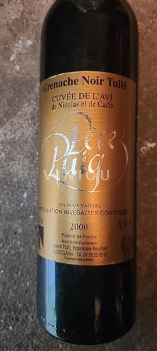 Roussillon Rivesaltes Père Puig de l'Avi 2000