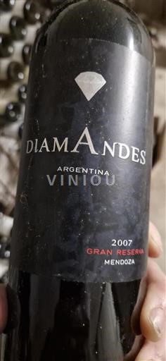 Vin Rouge sec Gran Reserva DiamAndes 2007 Argentine Mendoza