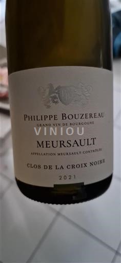 Bourgogne Meursault Philippe Bouzereau Clos de la Croix Noire 2021