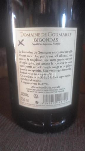 Údolí Rhôny Gigondas Domaine Goumarre 2021