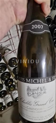 Vin Blanc sec Grenouilles Louis Michel & Fils 2007 France Bourgogne Chablis grand cru Grand Cru