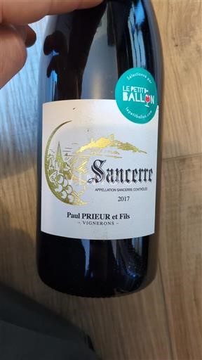 Loire Valley Sancerre Paul Prieur Et Fils 2017