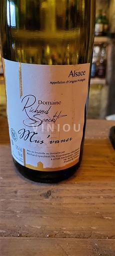 Alsace Domaine Richard Specht Mus'vaner 2016
