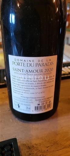 Beaujolais Saint-Amour Domaine La Porte Du Paradis 2020