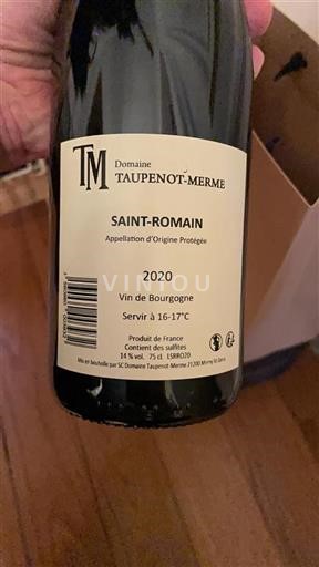 Bourgogne Saint-Romain Domaine Taupenot Merme 2020