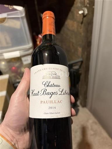 Burdeos Pauillac Grand Cru Château Hautbages Libéral 2014