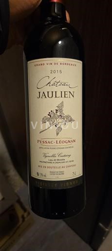 Bordeaux Pessac-Léognan Château Jalien Vieilles Vignes 2015