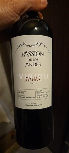 Mendoza Não especificado Passion De Los Andes Reserva 2017