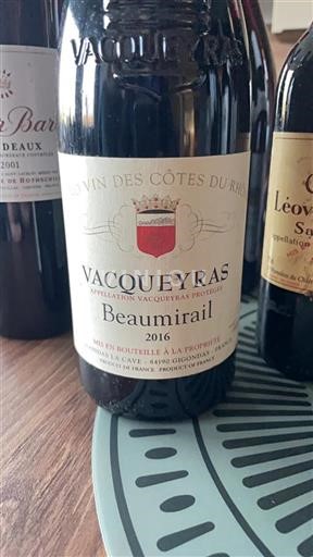 Vallée du Rhône Vacqueyras Gigondas Lacave Beaumirail 2016