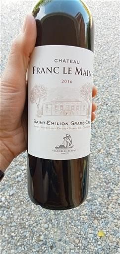 Bordeaux Saint-Émilion Grand Cru Chateau Franc Le Maine 2016