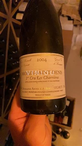 Bourgogne Morey-saint-denis Premier Cru Domaine Anne Et Hervé Sigaut 1er Cru Les Charri%c3%a8res 2004