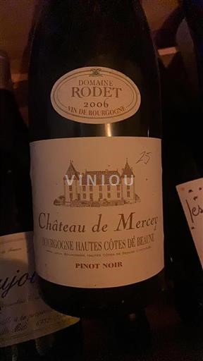 Bourgogne Château Mercey Pinot Noir 2006