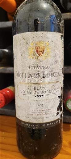 Bordeaux Blaye-Côtes-de-Bordeaux Château Moulin De Baratieu 2011