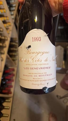 Borgoña Hautes Côtes de Nuits Domaine Montmain Les Genevrières 1993
