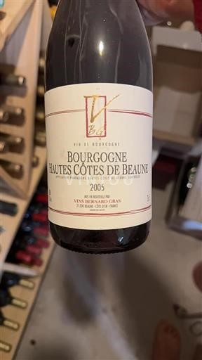 Burgundi Beaunen Ylämaat Vins Bernard Gras 2005